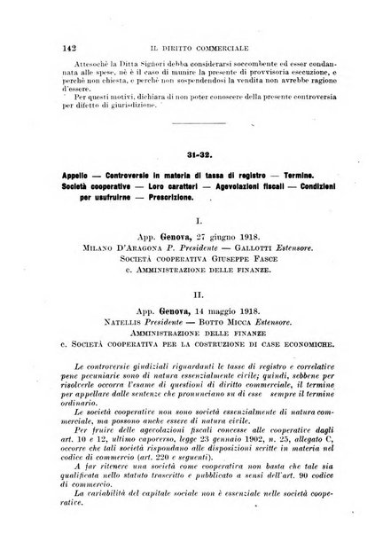 Il diritto commerciale rivista periodica e critica di giurisprudenza e legislazione