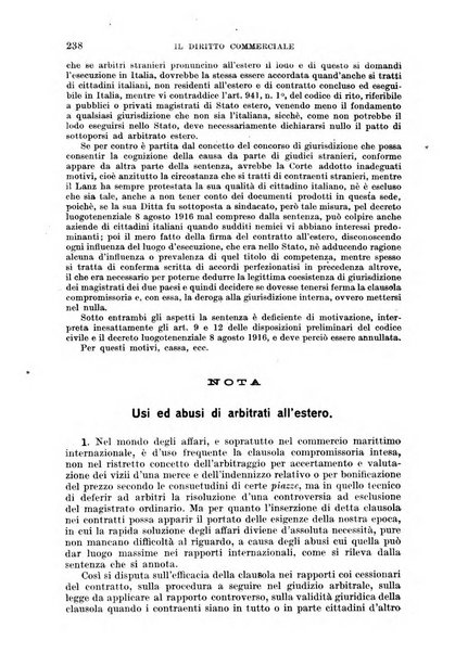 Il diritto commerciale rivista periodica e critica di giurisprudenza e legislazione