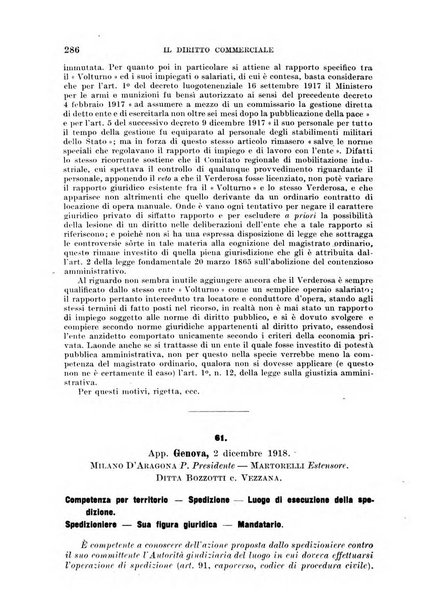 Il diritto commerciale rivista periodica e critica di giurisprudenza e legislazione