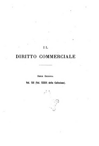 Il diritto commerciale rivista periodica e critica di giurisprudenza e legislazione