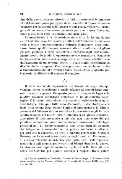 Il diritto commerciale rivista periodica e critica di giurisprudenza e legislazione