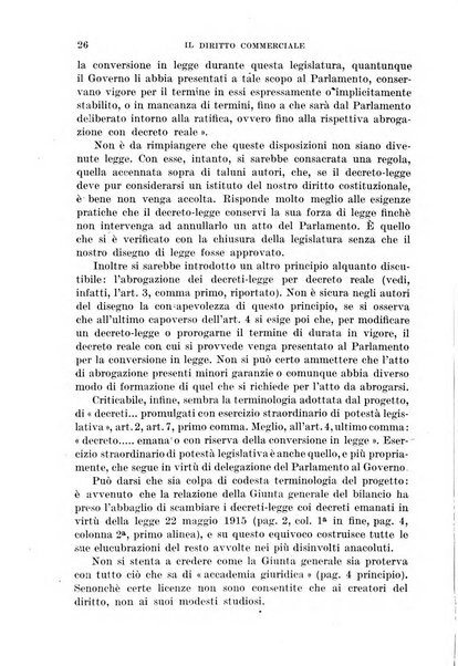 Il diritto commerciale rivista periodica e critica di giurisprudenza e legislazione