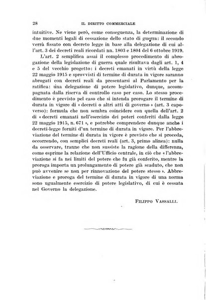 Il diritto commerciale rivista periodica e critica di giurisprudenza e legislazione