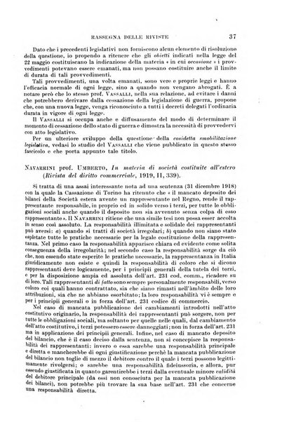 Il diritto commerciale rivista periodica e critica di giurisprudenza e legislazione