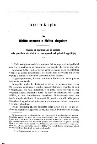 Il diritto commerciale rivista periodica e critica di giurisprudenza e legislazione