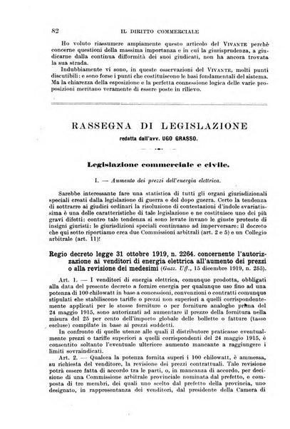 Il diritto commerciale rivista periodica e critica di giurisprudenza e legislazione