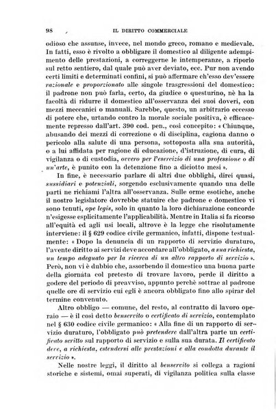 Il diritto commerciale rivista periodica e critica di giurisprudenza e legislazione