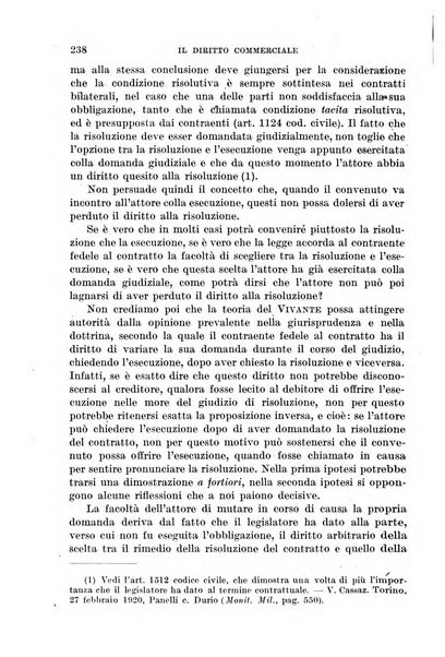 Il diritto commerciale rivista periodica e critica di giurisprudenza e legislazione