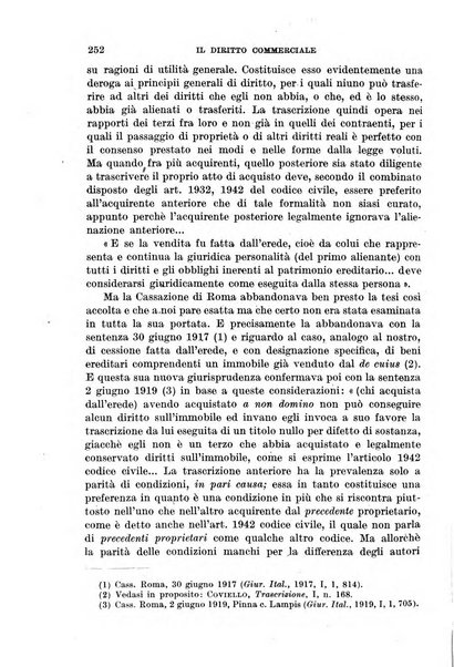 Il diritto commerciale rivista periodica e critica di giurisprudenza e legislazione