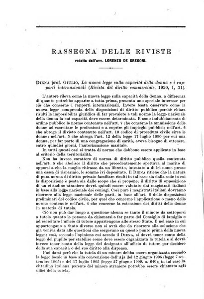 Il diritto commerciale rivista periodica e critica di giurisprudenza e legislazione