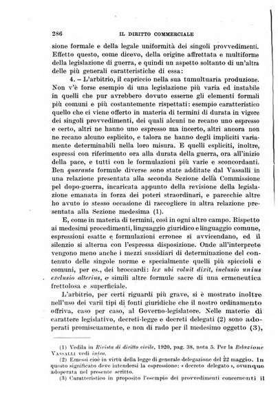 Il diritto commerciale rivista periodica e critica di giurisprudenza e legislazione