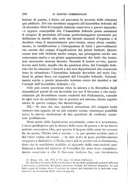 Il diritto commerciale rivista periodica e critica di giurisprudenza e legislazione