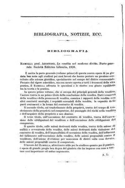 Il diritto commerciale rivista periodica e critica di giurisprudenza e legislazione