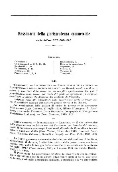 Il diritto commerciale rivista periodica e critica di giurisprudenza e legislazione