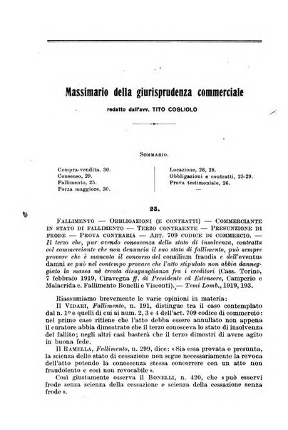 Il diritto commerciale rivista periodica e critica di giurisprudenza e legislazione