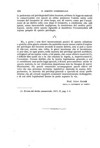 Il diritto commerciale rivista periodica e critica di giurisprudenza e legislazione