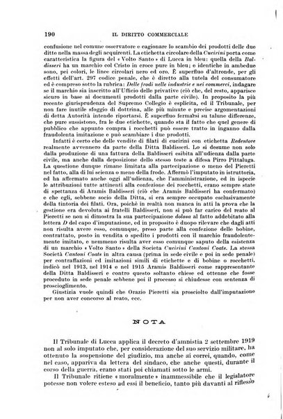 Il diritto commerciale rivista periodica e critica di giurisprudenza e legislazione