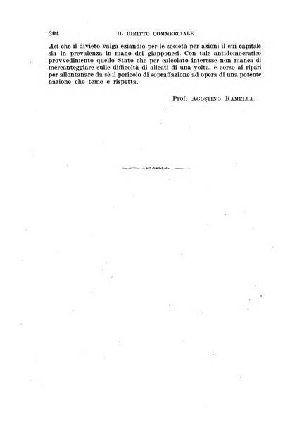 Il diritto commerciale rivista periodica e critica di giurisprudenza e legislazione