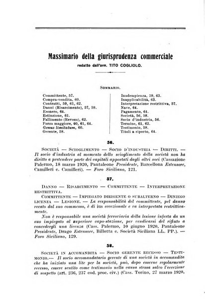 Il diritto commerciale rivista periodica e critica di giurisprudenza e legislazione