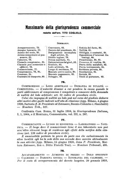 Il diritto commerciale rivista periodica e critica di giurisprudenza e legislazione