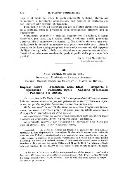 Il diritto commerciale rivista periodica e critica di giurisprudenza e legislazione