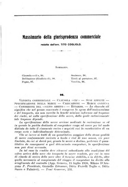 Il diritto commerciale rivista periodica e critica di giurisprudenza e legislazione