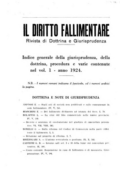 Il diritto fallimentare rivista di dottrina e giurisprudenza