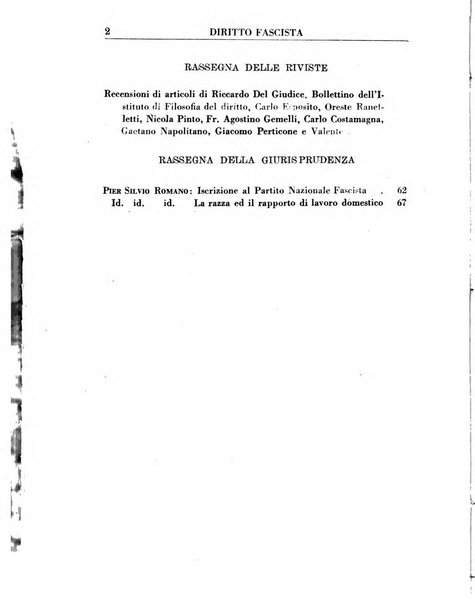 Il diritto fascista rivista di studio e commento delle leggi fasciste nella dottrina e nella giurisprudenza