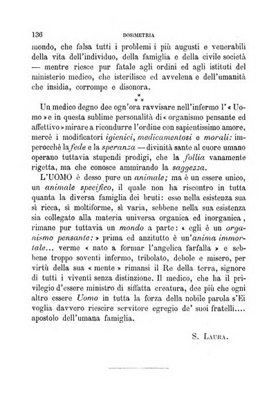 Dosimetria periodico mensile con la libera collaborazione dei medici italiani