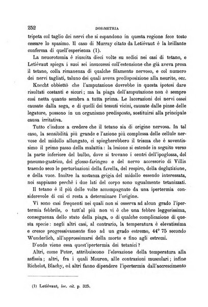 Dosimetria periodico mensile con la libera collaborazione dei medici italiani