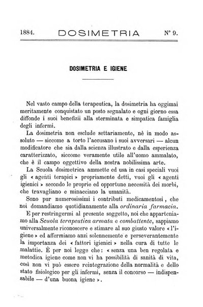 Dosimetria periodico mensile con la libera collaborazione dei medici italiani