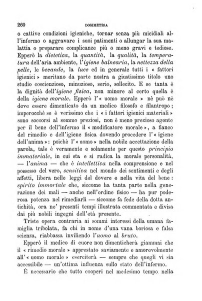 Dosimetria periodico mensile con la libera collaborazione dei medici italiani