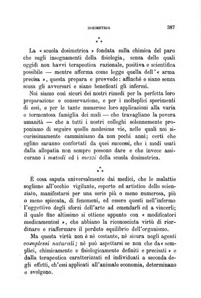 Dosimetria periodico mensile con la libera collaborazione dei medici italiani