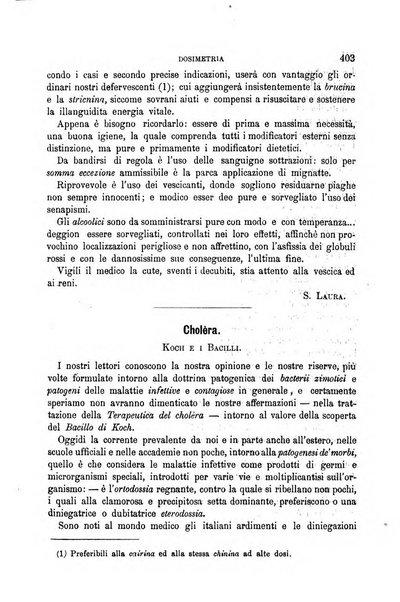 Dosimetria periodico mensile con la libera collaborazione dei medici italiani