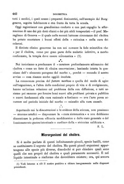 Dosimetria periodico mensile con la libera collaborazione dei medici italiani