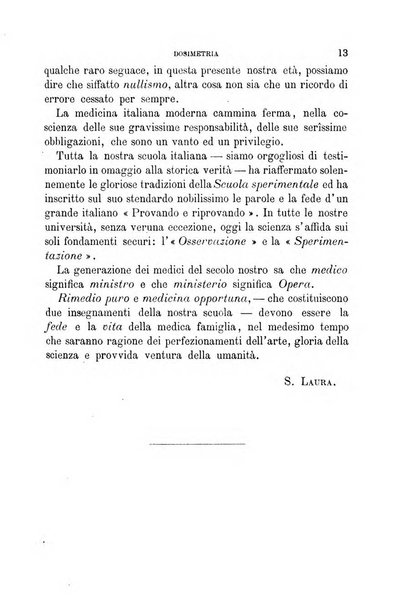 Dosimetria periodico mensile con la libera collaborazione dei medici italiani