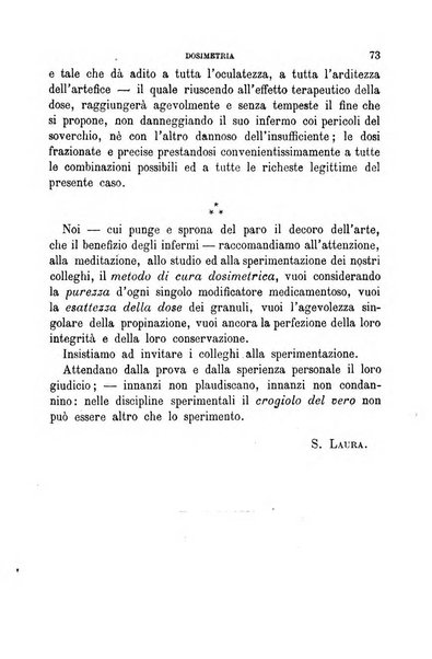 Dosimetria periodico mensile con la libera collaborazione dei medici italiani