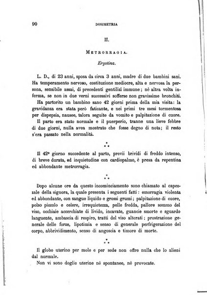 Dosimetria periodico mensile con la libera collaborazione dei medici italiani