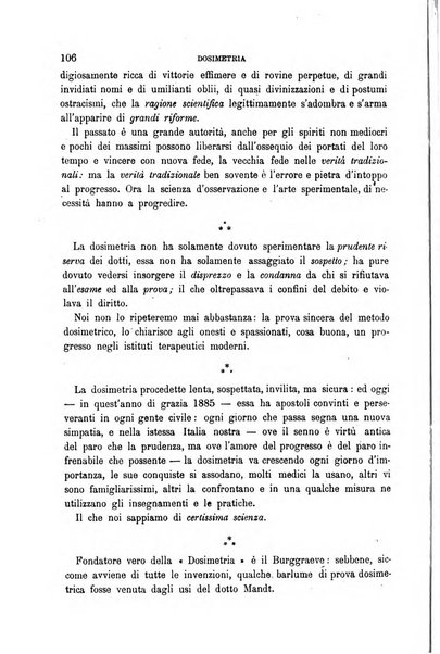 Dosimetria periodico mensile con la libera collaborazione dei medici italiani