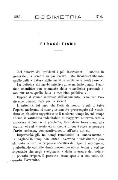 Dosimetria periodico mensile con la libera collaborazione dei medici italiani