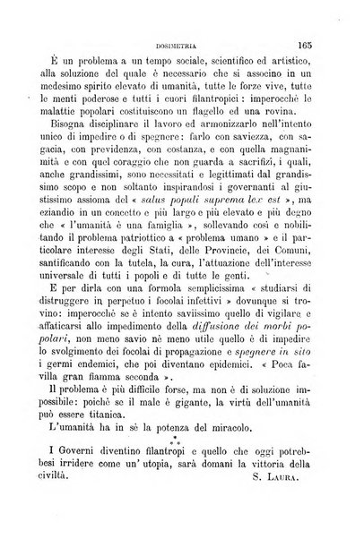 Dosimetria periodico mensile con la libera collaborazione dei medici italiani