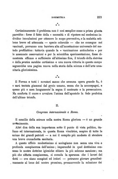 Dosimetria periodico mensile con la libera collaborazione dei medici italiani