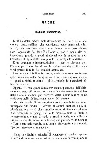 Dosimetria periodico mensile con la libera collaborazione dei medici italiani