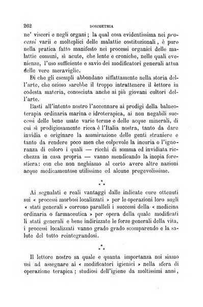 Dosimetria periodico mensile con la libera collaborazione dei medici italiani