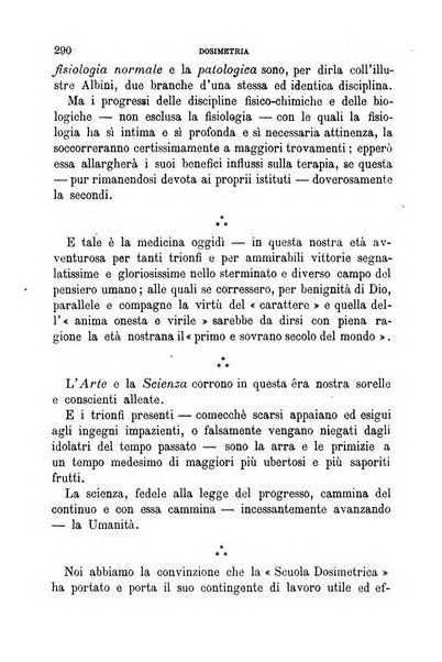 Dosimetria periodico mensile con la libera collaborazione dei medici italiani