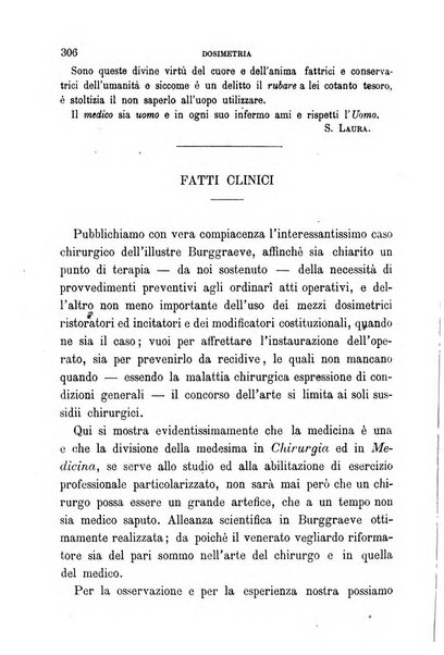 Dosimetria periodico mensile con la libera collaborazione dei medici italiani