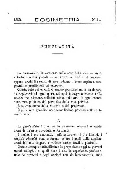 Dosimetria periodico mensile con la libera collaborazione dei medici italiani