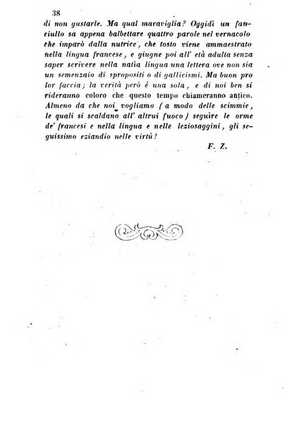 L'eccitamento giornale di filologia, di letteratura e di amenità