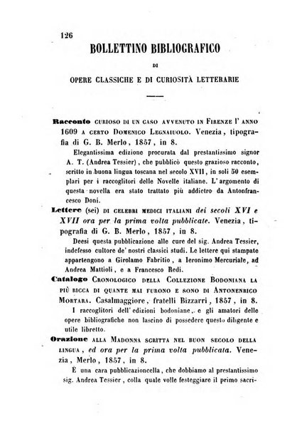 L'eccitamento giornale di filologia, di letteratura e di amenità