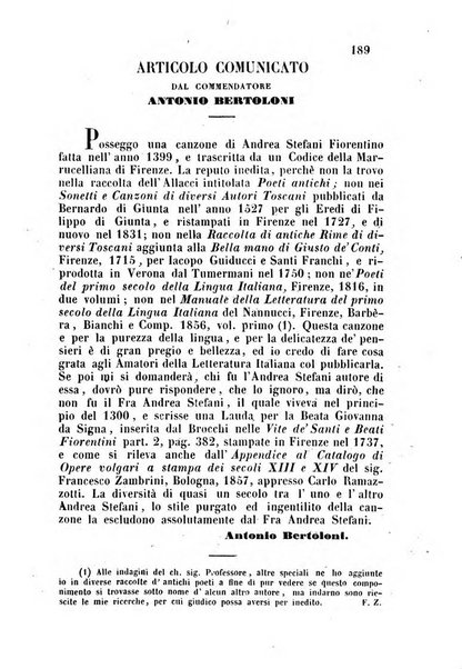 L'eccitamento giornale di filologia, di letteratura e di amenità